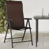 VidaXL Set of 4 Folding Garden Chairs, Patio Seats, Balcony Chairs, Outdoor Patio Furniture, Brown Resin 3270608