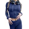 Autumn Y2K Sports Spice Girls Millennial Knitted Hooded High Waist Suit