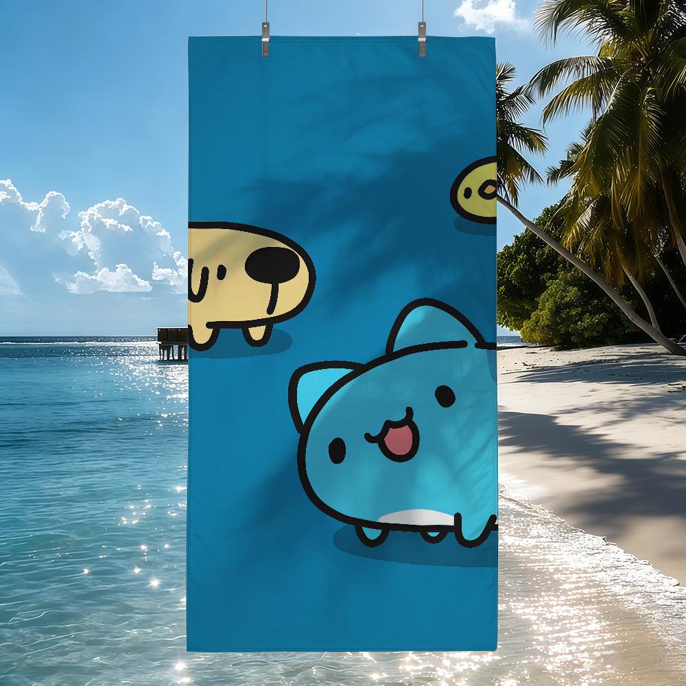 B-Bugcat CapooS Cartoon Towel Quick Drying Beach Towels Are Suitable For Swimming Pools Camping Yoga And The Gym