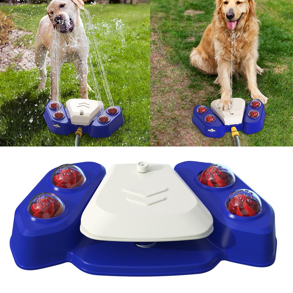 Interactive Paw Pedal Design Dog Water Fountain Dog Garden Outdoor Step On Water Feeder Outdoor Dog Toy
