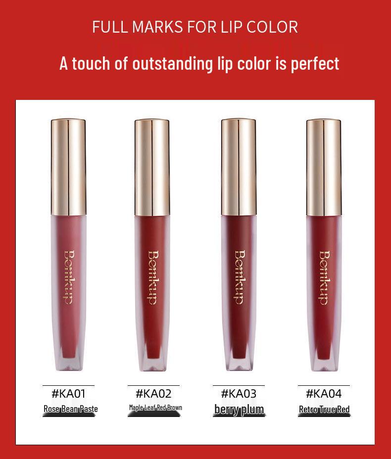 Velvet Matte Lip Gloss Gift Box: Non-Stick, Long-Lasting, Authentic Lipstick Set