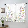 2 Panels Floral Curtains Wildflower Rod Pocket Colorful Leaves Spring Nature Rustic Bedroom Living Room Treatment Fabric
