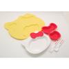 OSK Hello Kitty Plate Set, Made in Japan, Dishwasher Safe, Stylish and Cute for Girls and Children, Includes Plate, Spoon, and Fork (KP-18)
