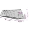 VidaXL Hutch, Rabbit Cage with Door, Chicken Coop, Outdoor Run for Ducks Small Animals, Silver Steel 3281529