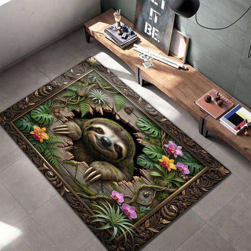 Animal drilling Kapibala Carpet Rug for Living Room Bedroom Home Sofa Decoration,Kids play Non-slip Floor Mat