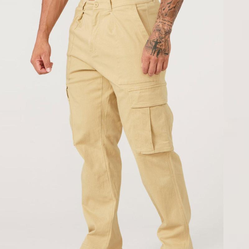 

Мужские брюки карго цвета хаки с множеством карманов, повседневные рабочие брюки 3XL хаки