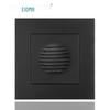 Black 16A German Standard Socket Panel with Double USB + Type C, Concealed European Installation
