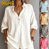 Women's Fashion Casual POLO Neck Long Sleeve Blouses & Shirts
