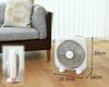Electric push button airflow rotating airflow white [Yamazen] fan, 25cm, floor-standing, box-type, switch, 3-level adjustment, louver, YBS-B2510(W)