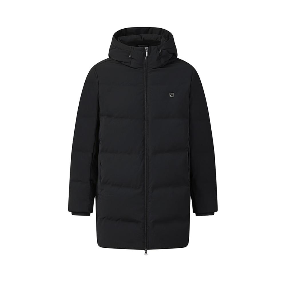 

FILA White Classic Fashion Simple Warm Goose Down Comfortable Versatile Mid-Length Down Jacket Men outerwear Black F11M543916FBK XL