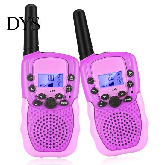 2Pcs Walkie Talkies with 22 Channels 2 Way Radio Gifts 3 Kilometers Long Range Toys for 3-12 Year Old Girls Kids To Outside Adventures Hiking Camping