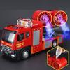 1/18 Hasičské auto Hračka Odlévaný kov Výfuk kouře Model hasičského auta Klučičí hračky Sběratelský