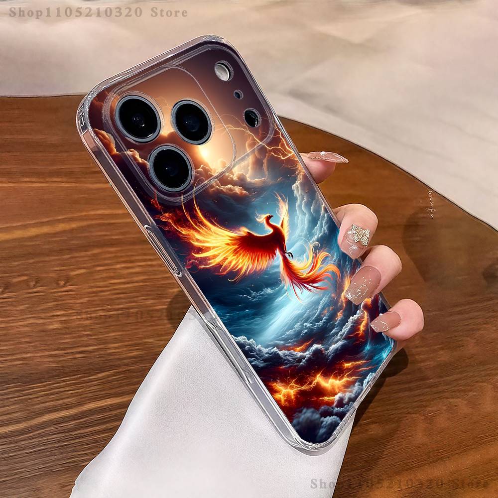 

Арт Феникс Чехол для телефона Для iPhone 17,16,15,14,13,12,11 Pro,Max,Plus,XR,Mini,E Прозрачный Мягкий чехол с полным покрытием iPhone16