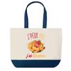 Tote Bag - PLANETEE - Large Blue-bottomed Shopping Bag - I Can't Waffles - Cotton 40x45 Cm - Made In France