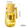 2 In 1 Oil Dispenser Bottle Oil Spray Bottle for Kitchen Oil and Vinegar Dispenser Olive Oil Bottle Sprayer Home(Spray&pour) LS