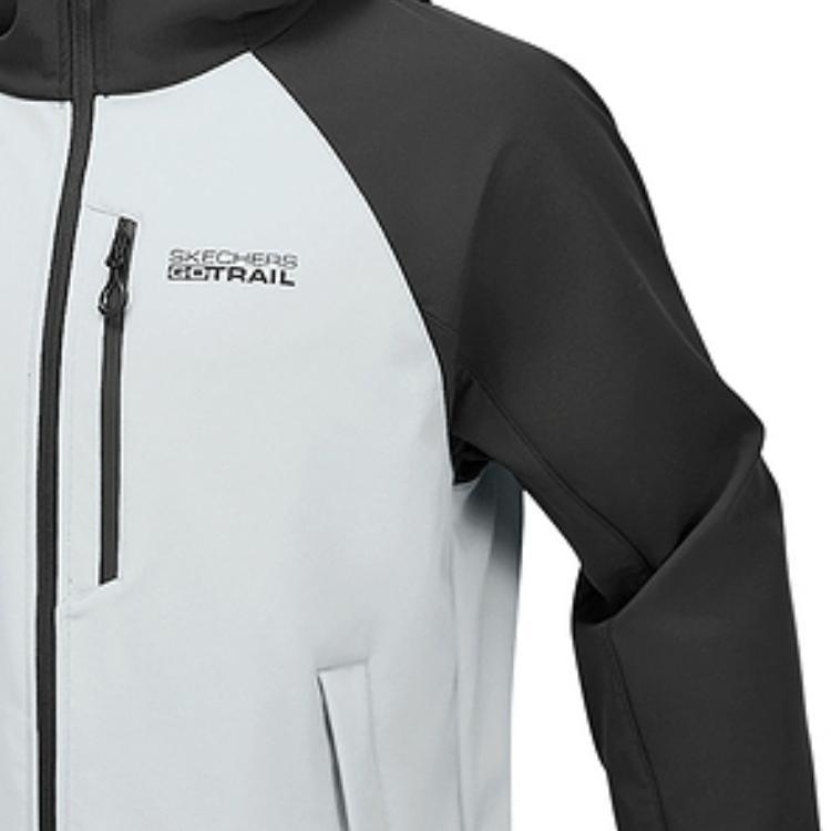 Skechers Outdoor Series Comfortable Windproof Waterproof Breathable Long Sleeve Jacket Unisex Jacket Metallic-Gray L324U168-03H3