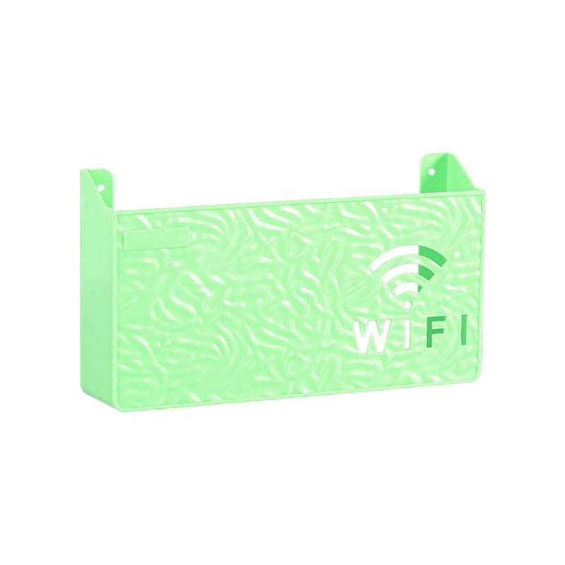 Беспроводной маршрутизатор Wi-Fi, ящик для хранения, панель STB, без перфорации, настенное крепление, телевизионная приставка, подвесной органайзер для хранения, кронштейн для полки зелёный