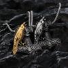 European Best-seller: Raven Anchor Pendant, Vintage Nordic Viking Celtic Stainless Steel Necklace