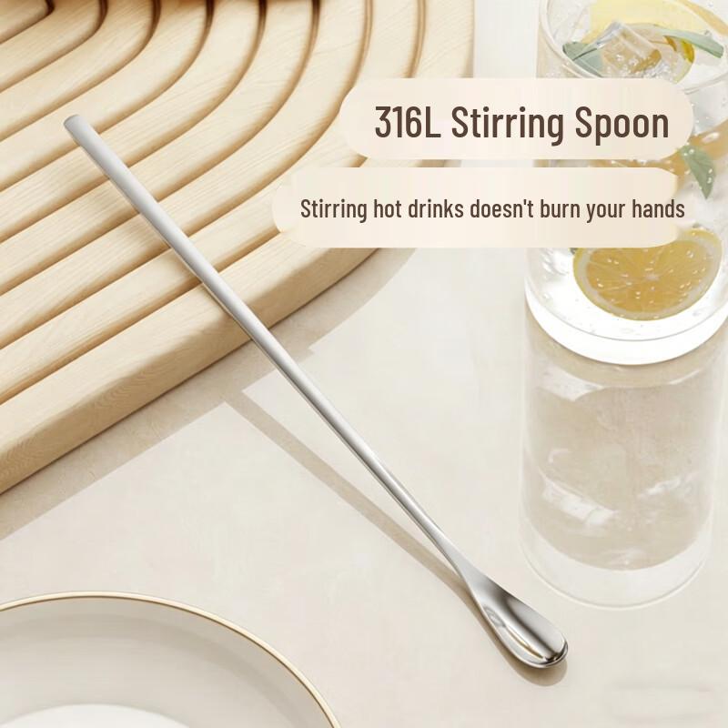 316L Stainless Steel Long-Handle Stirring Spoon