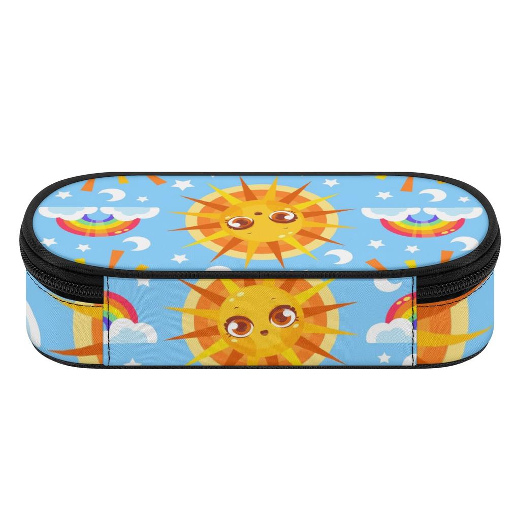 Pen Case Multi Compartment Strong Polyester Fabric Zipper Closure with Mesh Pocket Removable Divider and Pen Slots for Boys Girls
