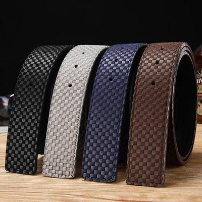 Men's Genuine Leather Business Belt with Smooth Buckle - Versatile and Stylish, 3.8cm Waist Belt