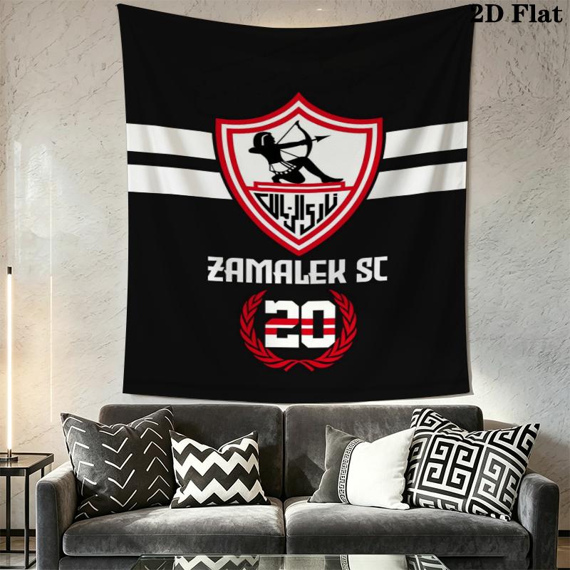 Zamalek SC Wall Tapestry Aesthetic Wall Hanging Printed Fabric Blanket Decorative Tapestries for Bedroom Living Room Home Decor
