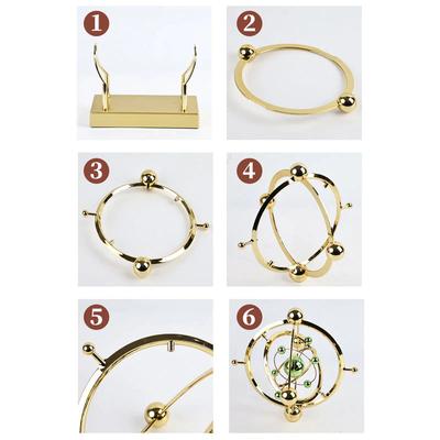 Celestial Orbit Perpetual Motion Pendulum Rotating Wobbler Earth Desktop Model Creative Home Rotary Decoration Desk Gift