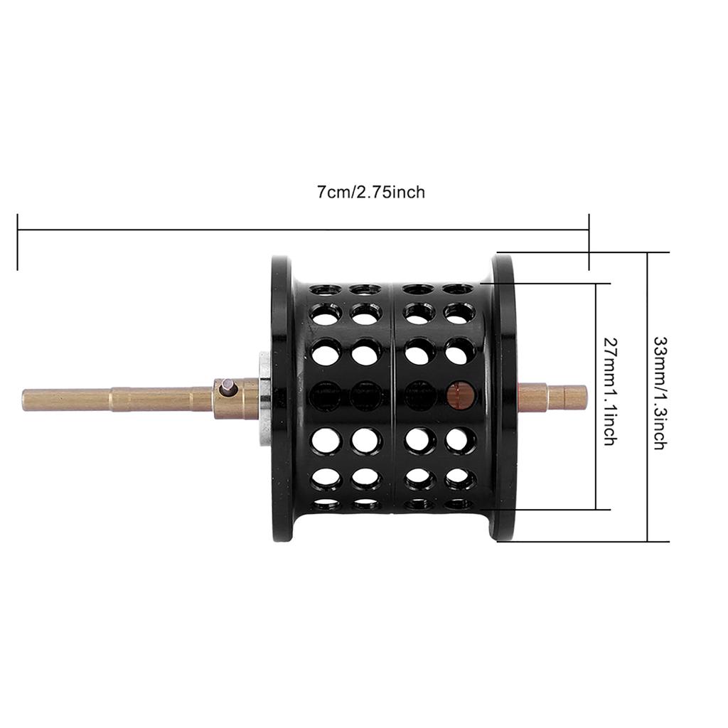 Aluminium Angelrollen-Rundlager-Spule für PMAX3 BMAX3 SMAX3 Baitcasting-Rollen (schwarz)