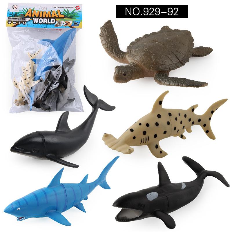 Ocean Animal Toys, Scene Ornaments, Static Models, Megalodon, Killer Whale, Penguin, Dolphin Doll Collection