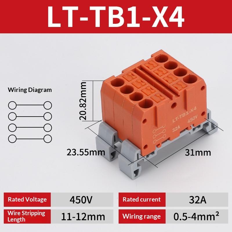 Splicing Din Rail Push In Spring Terminal Block, Multi Input Multi Output Wire Connector, Quick Connection Terminal Block