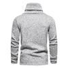 Men S Mock Turtleneck Knit Sweater Casual Solid Long Sleeve