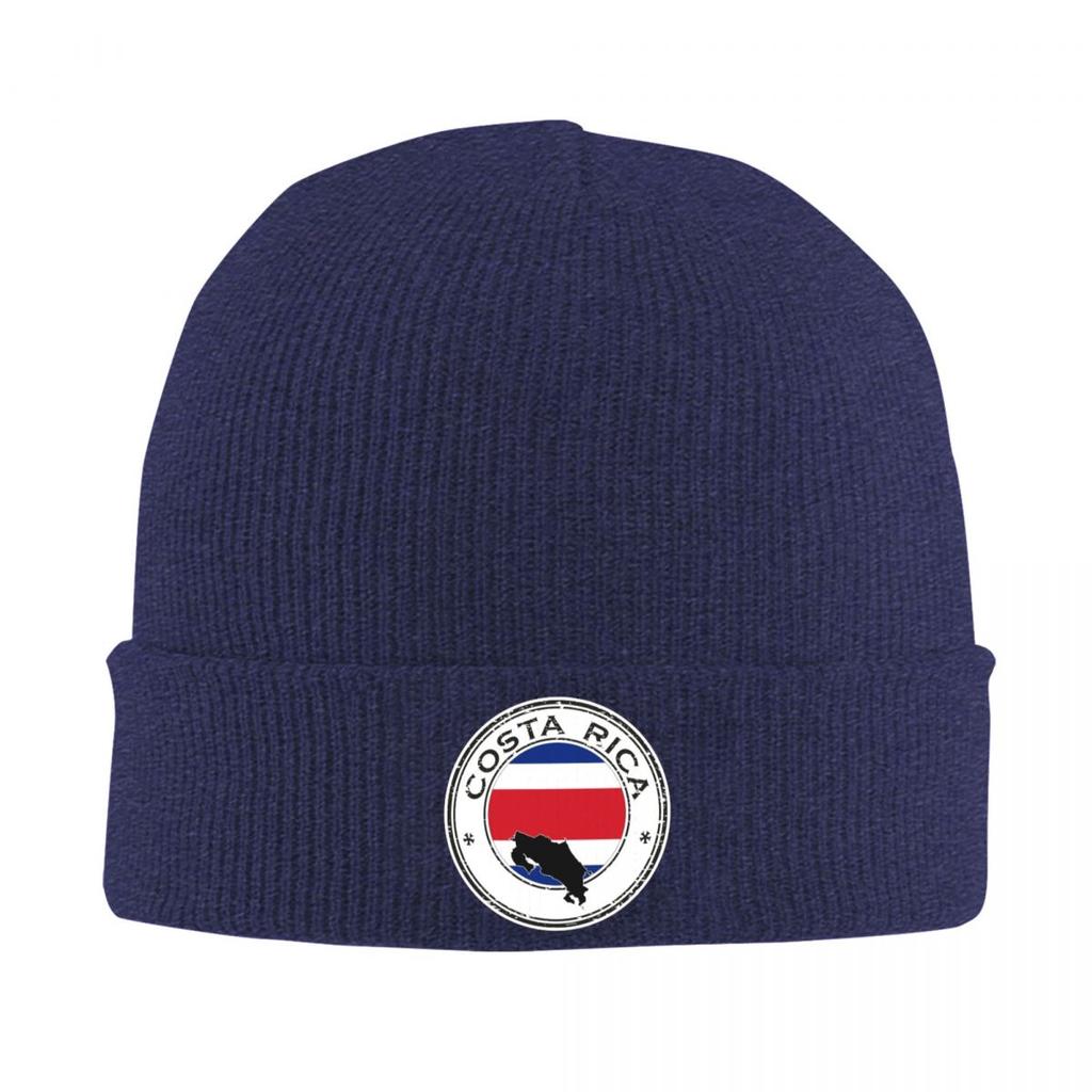 Costa Rica Flag Graphic Warm Knitted Cap Winter Knit Bonnet Hat Skullies Beanies Hip Hop Caps for Unisex