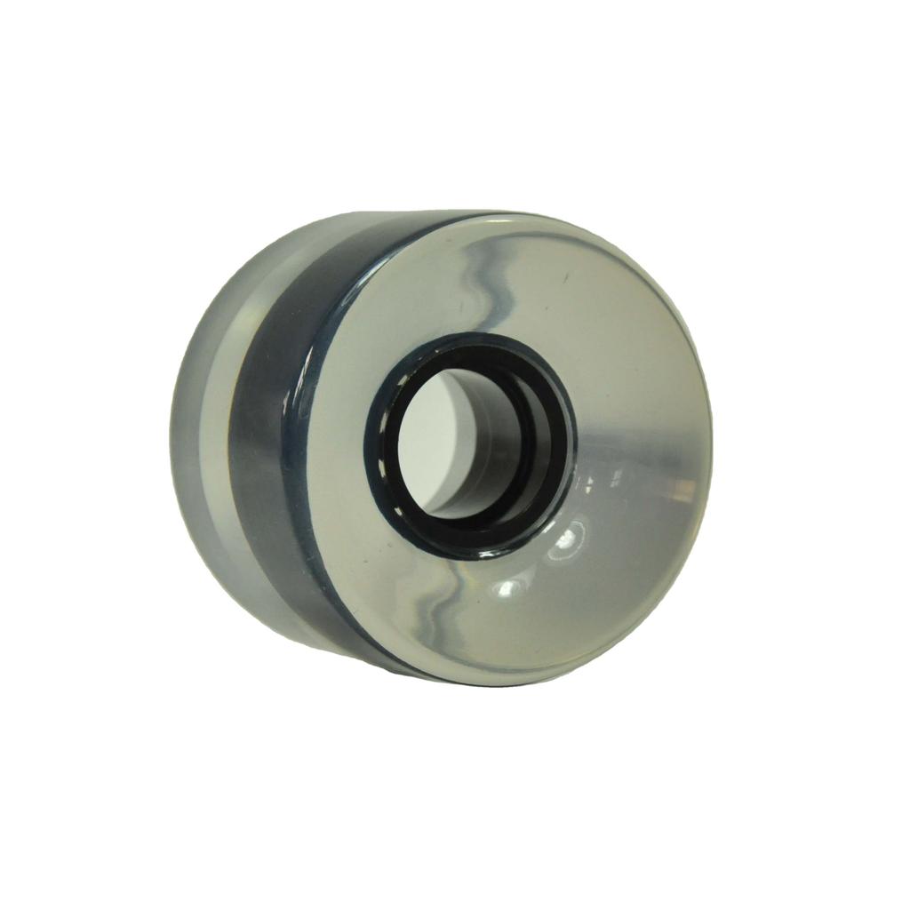 Soft Black and White Longboard Skateboard Parts Made of Durable PU Material with Wheels