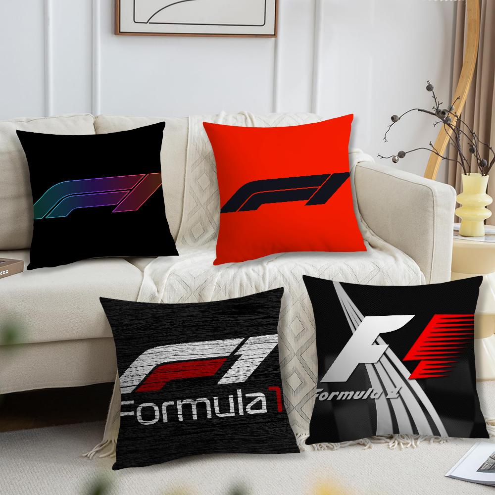 F-Formula 1 Car Logo F1 Fashion Cushion Cover Pillow Sofa Printing Decoration Room Home Office Coffee Shop Car Nordic Simplicity