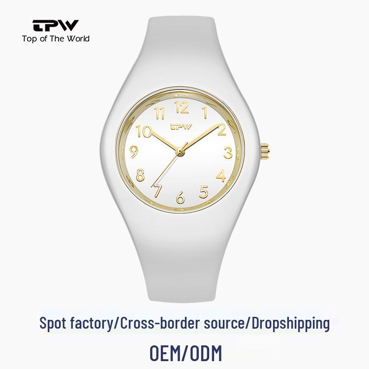 Orologio da polso al quarzo versatile da donna con cinturino in silicone - Ideale per ragazze, studenti, coppie e influencer di TikTok