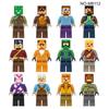 M8079 M8112 Game Series Pixel Building Block Villain Steve Assemble Toy Bag