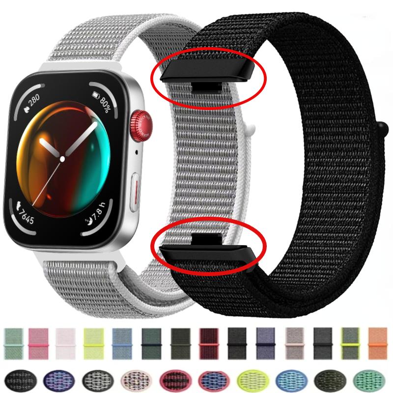 Bracelet à boucle en nylon pour Huawei Watch Fit 3 4 5 Bracelet de montre intelligente de sport tissé Correa pour Huawei Watch Fit 4 Pro 5 Pro Bracelet Bracelet de montre