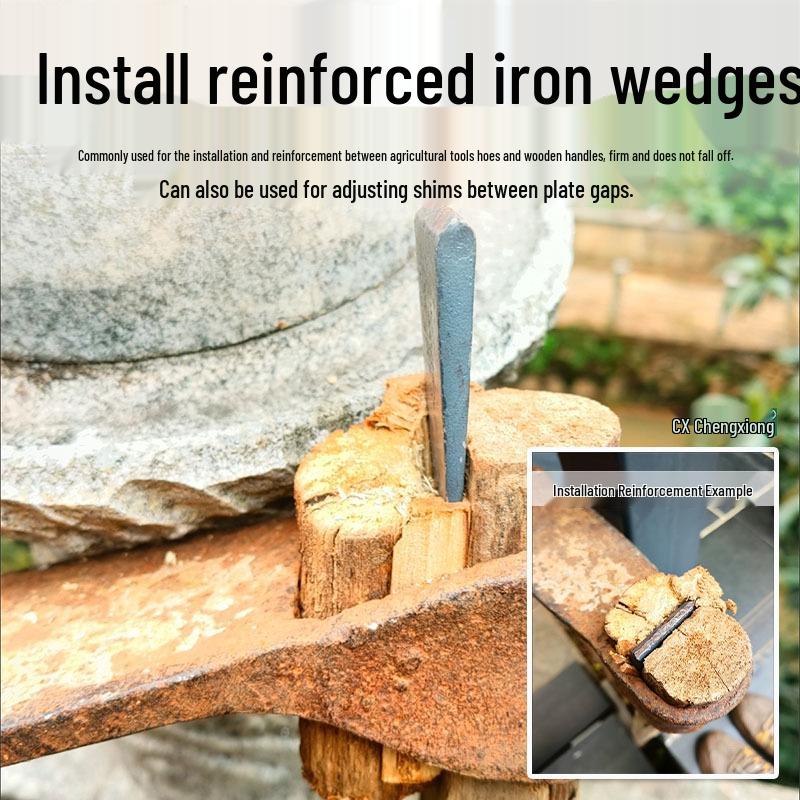 Iron Clip Plug Wedge Accessory: Handmade Metal Stone Installation Washer
