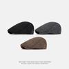 Men's Thick Ear Protecting Forward Cap Elderly Winter Wool Retro Forward Cap Newsboy Cap