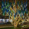 Outdoor Waterproof LED Meteor Shower Lights for Trees - Dynamic Flowing Starry Sky Effect