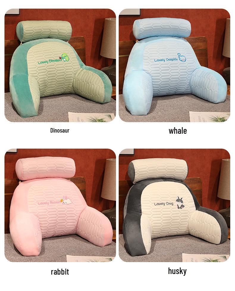 Großes Rückenlehnen-Lesekissen - Weiches Bettseiten- & Bürokissen zur Lendenwirbelstützung