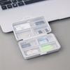 Portable Foldable USB Flash Drive Organizer Box with Lid-Lightweight PP Material,Multi-Compartment Storage for Office Supplies