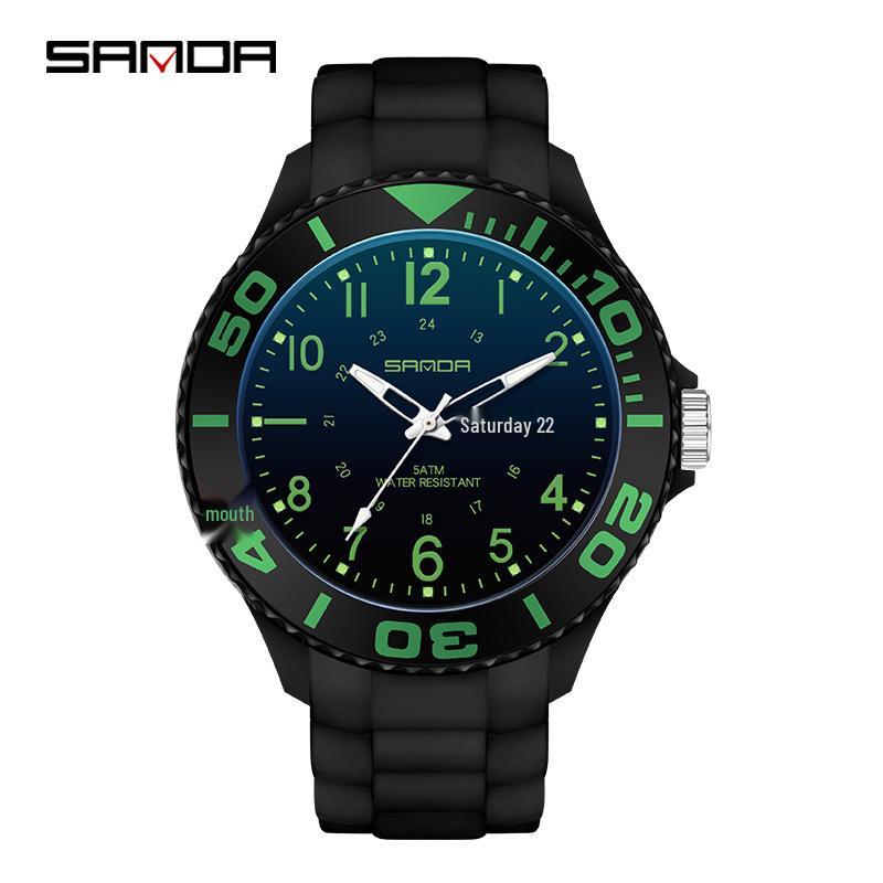 Sanda Quartz Luminous Waterproof Sports Watch for Students - Unisex Wristwatch