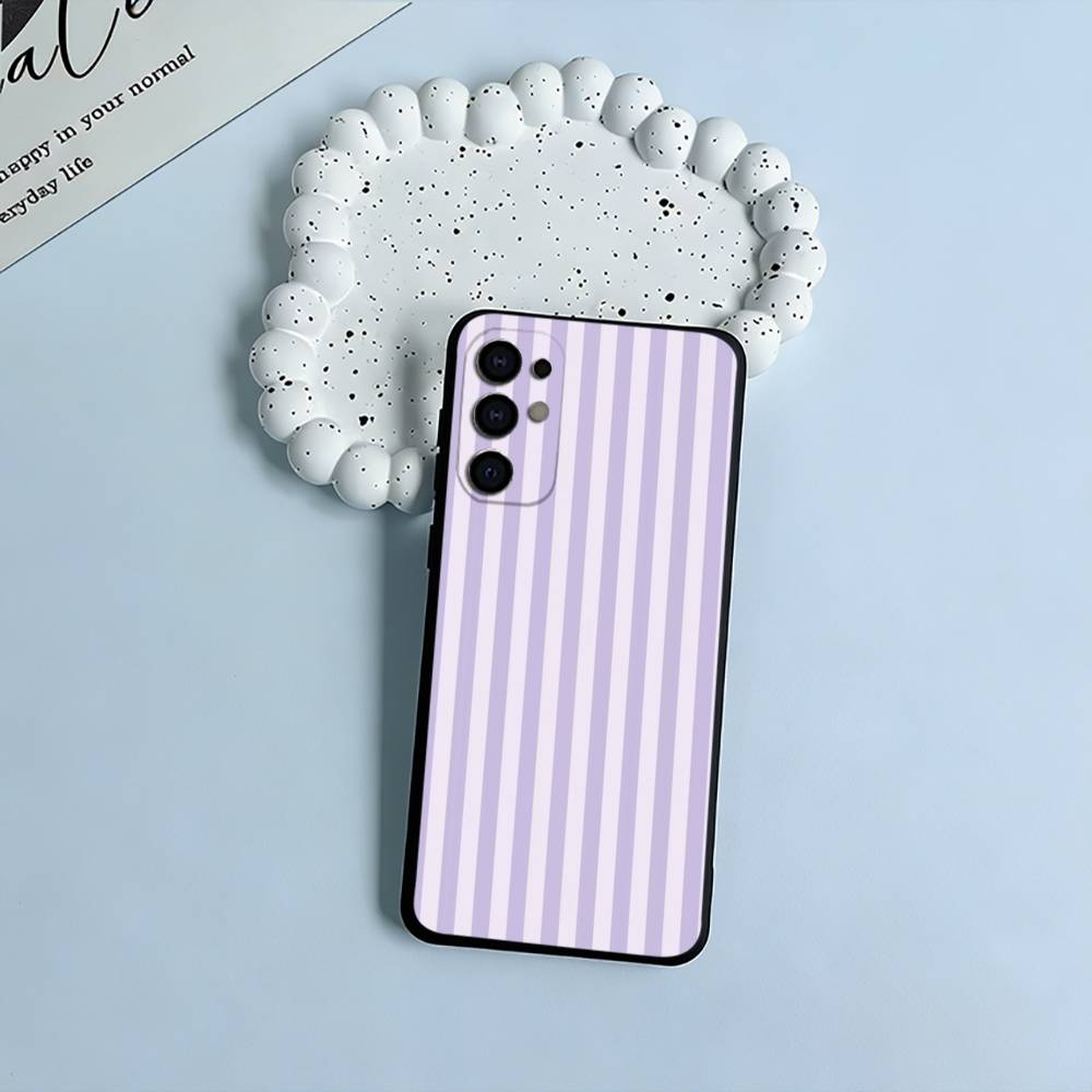 Beautiful-colorful stripes Phone Case For Samsung S25,S24,S21,S22,S23,S30,Ultra,S20,Plus,Fe,Lite,Black Soft Silicone
