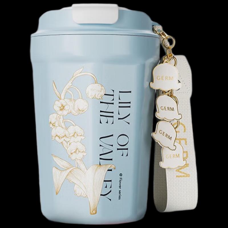 GERM Lily of the Valley Series Diamond Insulated Coffee Mug