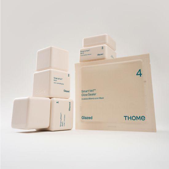 

THOME Программа для сияющей кожи (1+2+3+6 Масок+Набор кистей для макияжа+Фарфоровый набор «Шале») Glazed Skin Program