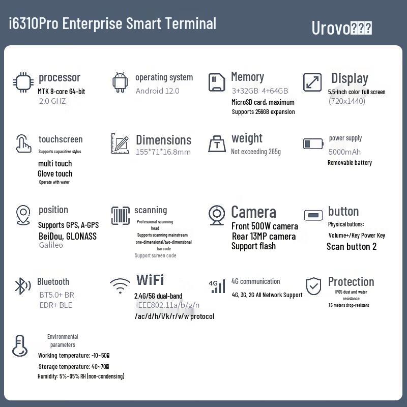 UROVO i6310 Handheld Data Terminal