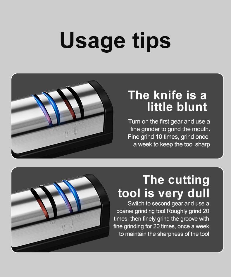 Electric Multi-Functional Kitchen Knife & Scissors Sharpener - Fast Automatic Sharpening Tool
