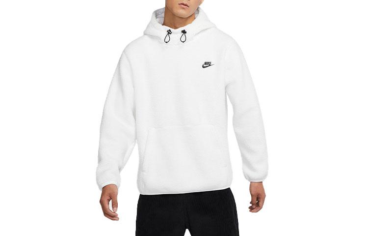 Nike Sportswear Essentials Sweatshirts Men's White Hooded Thickened Regular DD5014-100