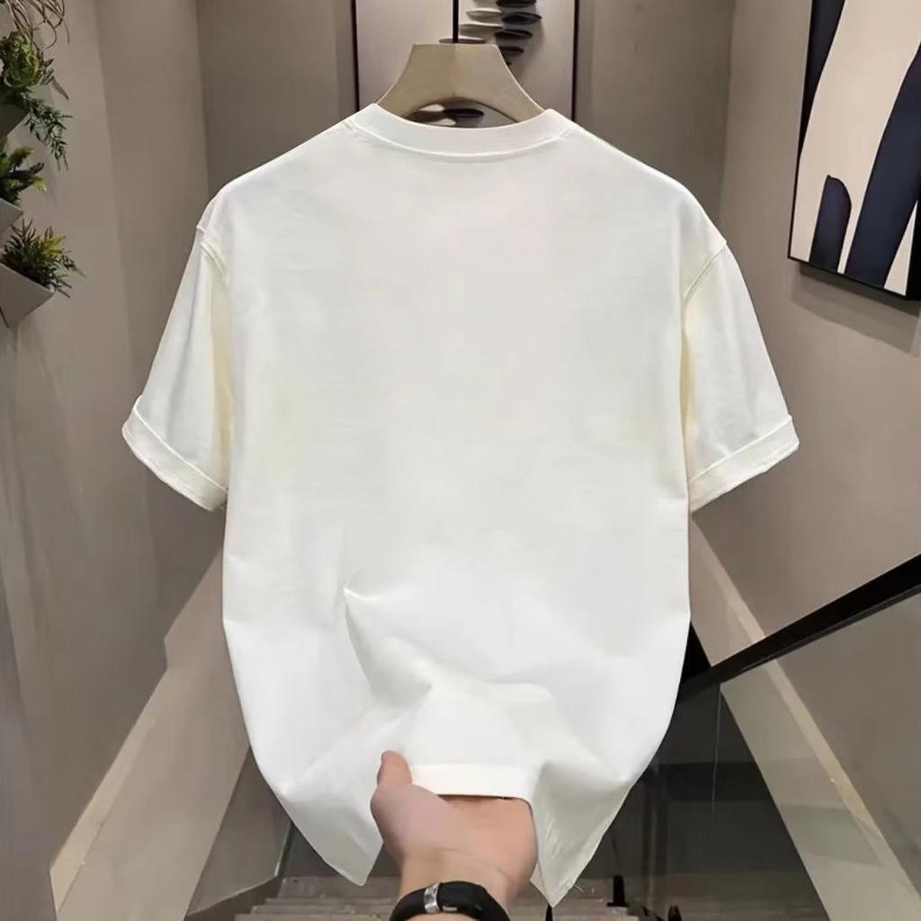Trendy Brand Short-Sleeved Pure Cotton Men'S Printed T-Shirt Trendy Men'S And Women'S Versatile Round Neck T-Shirt Men'S